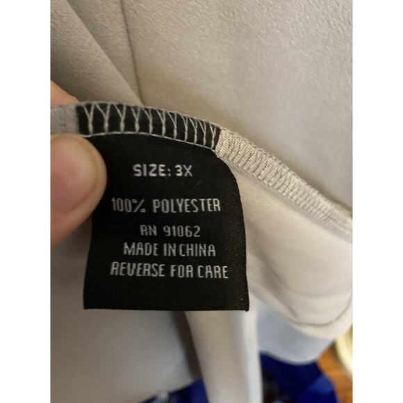 Standards & Practices Boho Dress •3X• Plus Size Grey Crepe Balloon Sleeve NWT! - Picture 11 of 11